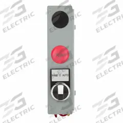 EATON Selector Switch Kit: NEMA Motor Size 0/00/1/1-3/4/2, Hand/Off/Auto, Push Button, Red (MPN C600M121C). Key specifications — Brand: EATON; Compatible with Series: Freedom; Includes: M22 HAND/OFF/AUTO Selector Switch.
