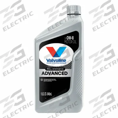 VALVOLINE Engine Oil: Synthetic, Not Biodegradable, 1 qt Size, Bottle, 0W-8 - Gasoline Engine Oil