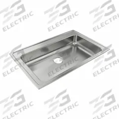 JUST MANUFACTURING Bowl Drop-In Sink: 33 in Overall Lg, 21 1/4 in Overall Wd, 6 in Bowl Dp, 1 Bowls (MPN SLADA2133A604-J). Key specifications — Brand: JUST MANUFACTURING; Color Family: Silver/Gray.