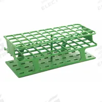 Tube Rack: 3 3/8 in Overall Wd, 10 in Overall Ht, 4 in Overall Lg, POM, Green, (40) Wells, Benchtop (MPN HS27513C). Key specifications — Material: POM; Mounting Location: Benchtop; Color: Green; Product Type: Test Tube Rack; Total Holding Capacity: (40) Wells; Brand: HEATHROW SCIENTIFIC.