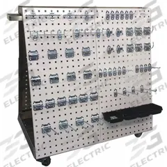 TRITON PRODUCTS A-Frame Pegboard Truck Kit: Square, 3/8 in Peg Holes, 21 in x 37 in x 39 in, White (MPN LBC-18H). Key specifications — Caster Wheel/Configuration: (2) Rigid; (2) Swivel; Color: White; Material: Steel; Brand: TRITON PRODUCTS.