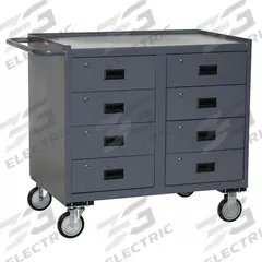 JAMCO Mobile Cabinet Workbench: 42 in x 25 in, Steel, 1,400 lb Overall Load Capacity, Gray, Steel (MPN JD236P500GP). Key specifications — Assembly: Fully Assembled; Brand: JAMCO.