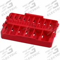 MILWAUKEE PACKOUT Socket Tray: 8 1/16 in W x 12 in D x 1 7/16 in H, Plastic, Red (MPN 49-66-6832). Key specifications — attr1120253: MILWAUKEE; attr1120340: Plastic; attr1120341: Red.