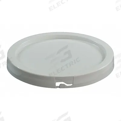 APPROVED VENDOR Pail Lid: Gasketed/Snap-On/Tear Tab, 8 1/2 in Overall Dia, White - Tear Tab Lids