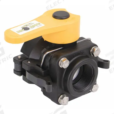 BANJO Manual Two-Way Ball Valve: 1 1/2 in, Polypropylene, Straight, FNPT x FNPT - Polypropylene Ball Valves