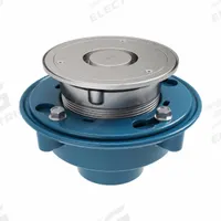 ZURN Floor Drain: Round, Cast Iron, 8 3/8 in Overall Dia, 8 1/4 in Overall Ht, Radial, LD (MPN ZN415-3NL-6H-LR). Key specifications — Brand: ZURN; Includes: Clamp Device; Connection Type: Push On.