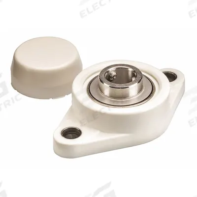 NTN 2 Bolt Flange Bearing: Radial Ball, 3/4 in Bore, Polymer, Set Screws - Food-Grade Flange-Mount Ball Bearings