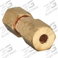 APPROVED VENDOR Compression Fitting Union: 1/8 in OD x 1/8 in OD Fitting Size, Brass (MPN 700062-02). Key specifications — Brand: APPROVED VENDOR.
