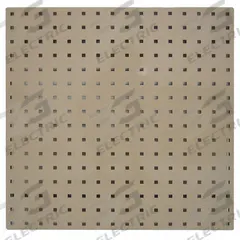 APPROVED VENDOR Pegboard Panel: Square, 9/32 in Peg Hole Size, 24 in x 24 in x 1/2 in, Steel, Tan (MPN 5TPC4). Key specifications — Material: Steel; Finish: Epoxy Coated; Peg Hole Shape: Square; Color: Tan; Brand: APPROVED VENDOR.