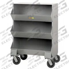 LITTLE GIANT Mobile Bin Cart: 32 in x 20 in x 45 1/2 in, Caster, 3 Compartments, Gray (MPN MS1-1532-6PH). Key specifications — Color: Gray; Brand: LITTLE GIANT.
