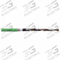 CHAINFLEX Measuring System Cable: Green, PVC Jacket, 50 V Volt (MPN CF211-001). Key specifications — Conductor Grouping: (3) Shielded Twisted Pair 26 AWG/(4) 26 AWG/(2) 26 AWG; Includes Ground: No; Overall Length: Order by the Foot; Minimum Bend Radius Factor - Fixed: 5 x OD; Minimum Bend Radius Factor - Flexible: 8 x OD; Brand: CHAINFLEX.