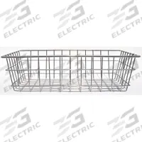 MARLIN STEEL WIRE PRODUCTS Storage Basket: Rack Basket, Stainless Steel, Electropolish, Silver (MPN 00-150A-12)