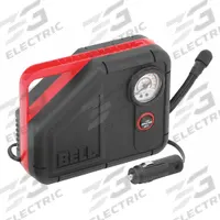 BELL 12V Tire Inflator: 150 psi Max Air Pressure, 0 psi Min Air Pressure, 12 V Volt, 4 in Hose Lg (MPN 22-1-31000-8). Key specifications — Includes: 7 ft Power Cord; Housing Material: Plastic; Brand: BELL.