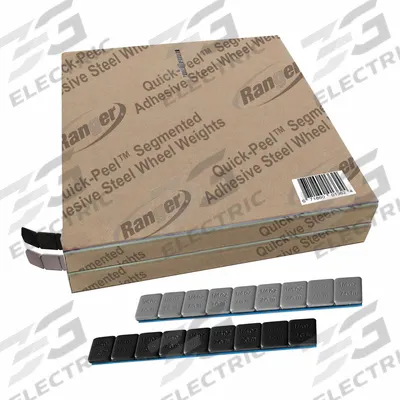 BENDPAK Tape Wheel Weight: Tape Wheel Wt, Adhesive, Steel, SSG, Steel, Coated - Adhesive Wheel Weights
