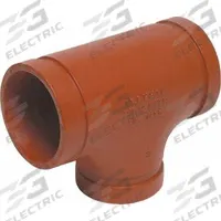 GRUVLOK Metal Pipe Tee: Tee, 2 in x 2 in x 1 1/2 in, Ductile Iron, EPDM Seal, 2 in Overall Lg (MPN 0390017283). Key specifications — Brand: GRUVLOK; Fitting Pipe Size: 2 in x 2 in x 1-1/2 in.