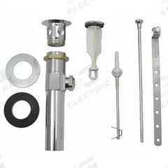DELTA Drain Assembly: Brass, Chrome, 2 1/8 in Overall Dia, Slip, 2 1/8 in Pipe Dia (MPN RP5651). Key specifications — Product Type: Drain Assembly; Brand: DELTA; Finish: Chrome; Material: Brass; Includes: Pop Up Rod Assembly.