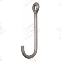 PEERLESS J-Hook: 850 lb Working Load Limit, 80 Hook Grade, Alloy Steel, 5/8 in Material Thick, Plain (MPN JCA063). Key specifications — Color: Silver; Brand: PEERLESS; Visual Indicator Markings: None.