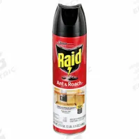RAID Ant and Roach Killer: For Use On Crawling Insects, Aerosol Spray Can, 17.5 oz Container Size (MPN 386210). Key specifications — Brand: RAID; Container Type: Aerosol Spray Can; DEET Concentration: DEET-Free; Form: Aerosol Spray; Indoor/Outdoor Use: Outdoor; Insect Group: Crawling; Targeted Insects: Ants.