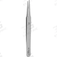 EXCELTA Tweezers: Stainless Steel, Round, Straight Tip, 0.008 in Tip Thick (MPN 2A-S). Key specifications — attr1002355: Stainless Steel; attr1002345: EXCELTA; attr1002348: Stainless Steel; attr1002358: Smooth; attr1002361: 2A-S; attr1024781: Standard.