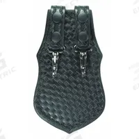 AIRTEK Key Holder: Black, Leather, Basket Weave, 5 in x 115 mm, Snap Closure, For 2 1/4 in Belt Wd (MPN 1489WB). Key specifications — attr188437: Black; attr188438: Leather; attr188431: Key Pouch.