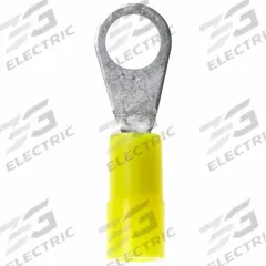 3M Ring Terminal: Yellow, Nylon Insulation, #6 Stud Size, 26 AWG to 24 AWG Wire Sizes, 1,000 V (MPN MN24-6RK). Key specifications — attr1308027: 3M.