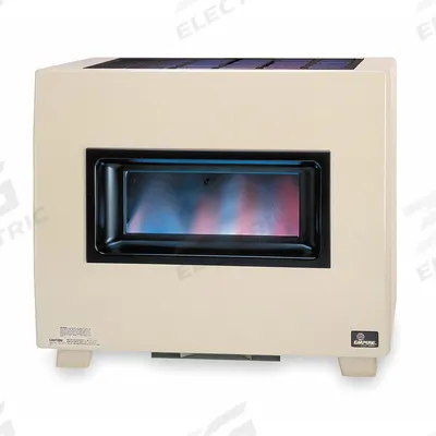 EMPIRE Gas Freestanding Floor Heater: Natural Gas, Visual Flame Cabinet, Unit-Mounted - Freestanding Vented Gas Floor Heaters