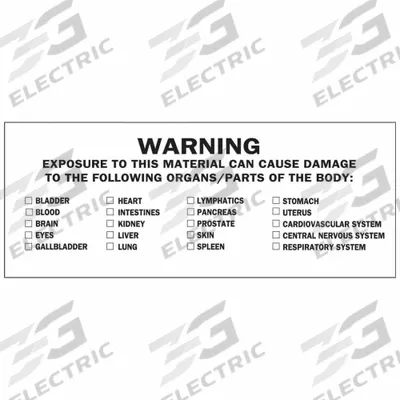 BRADY NFPA Label: 4 in Wd, 1 1/2 in Ht, Vinyl, -51°F – 176°F Temp Range - Safety