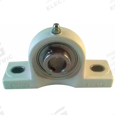 NTN Pillow Block Bearing: 1 3/16 in Bore, Polymer, Set Screws, 1 11/16 in Shaft Ht - Food-Grade Pillow Block Ball Bearings