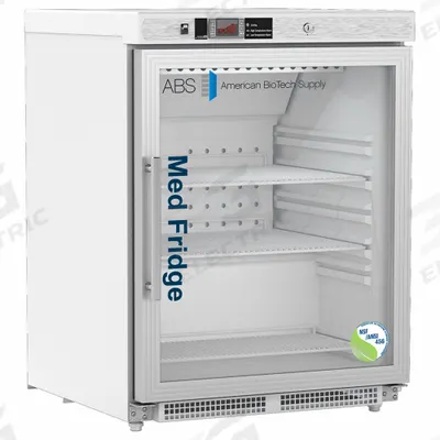 AMERICAN BIOTECH SUPPLY Pharmacy Refrigerator: 4.6 cu ft, Undercounter, 1°C to 10°C - Pharmacy & Vaccine Refrigerators