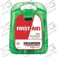FIRST AID ONLY First Aid Kit and Housing: Gen Purpose, 1 People Served, 17 Components, Plastic (MPN 91066). Key specifications — Adhesive Bandages Included: (11) Bandages; Application: General Purpose; Brand: FIRST AID ONLY; Housing Color: Green; Housing Material: Plastic; Includes Oral or Inhalant Medication: No Medication Included; Mountable: Portable; Oral and Inhalant Medicinals Included: No Oral/Inhalant Medicinals.