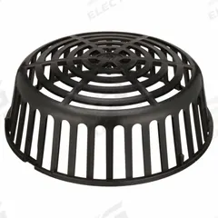 ZURN Dome Strainer: 12 1/2 in Overall Dia, 4 1/2 in Overall Ht, Plastic, Unfinished, Drop-In (MPN P100-POLYDOME-USA). Key specifications — Connection Type: Drop-In; Finish: Unfinished; Brand: ZURN.
