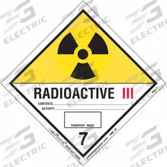 LABELMASTER Radioactive Placard: Radioactive III, 3 15/16 in x 4 in, 3 15/16 in Label Ht, 500 PK (MPN HML16). Key specifications — Material: Semi-Gloss Paper; Brand: LABELMASTER; Message: Radioactive III.