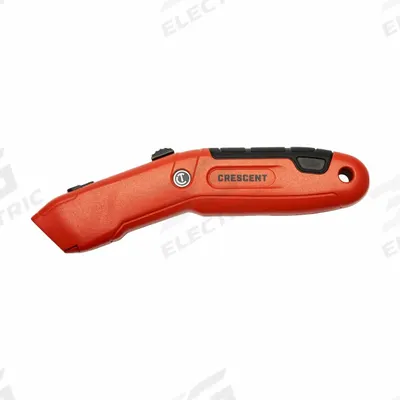CRESCENT Utility Knife: 7 1/2 in Overall Lg, Steel Std Tip, Rubberized, Aluminum - Retracting Utility Knives