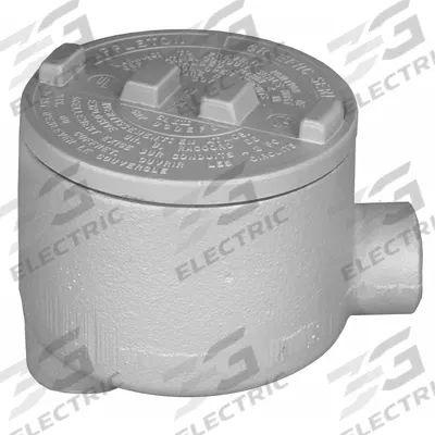 APPLETON ELECTRIC Conduit Outlet Body: Iron, GR, 1 1/4 in Trade Size, LB Body - LB Round Body - 90° Elbow Type