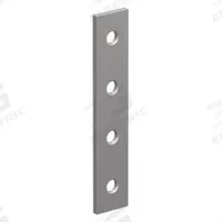 Joining Plate: Straight Flat Plate, 10 Series, 3/16 in x 7/8 in x 4 in, For 17/64 in Slot Wd, Silver (MPN 4117). Key specifications — Material: Aluminum; Brand: 80/20; Finish: Anodized.