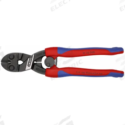 KNIPEX Bolt Cutters: Steel, For 1/4 in Max Dia Soft Steel, For 3/16 in Max Dia Medium Steel - Miniature Bolt & Chain Cutters