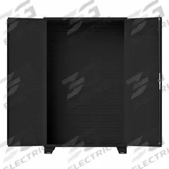 JAMCO Bin Cabinet: 48 in x 24 in 78 in, 1 Shelves, 0 Bins, Deep Box, 14 ga Panel, Black, Deep Box (MPN HO248BL). Key specifications — attr64260: Assembled; attr64275: Shelf and Bin; attr63933: JAMCO; attr64274: Black; attr64276: Powder Coated; attr146303: Steel; attr143811: Bins.