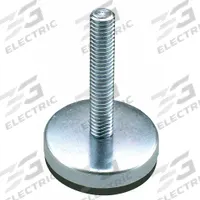 GLIDE RITE Male-End Leveling Mount: Fixed Stud, 5/8"-11 Thread Size, 2.8 in, 500 lb Capacity (MPN SG013-EL). Key specifications — Finish: Plain; Base Shape: Round; Load Capacity: 500 lb; Thrust Pad Material: Rubber.