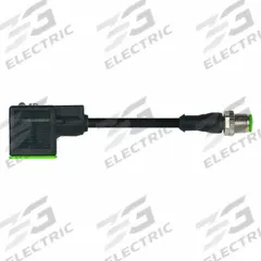 MURRELEKTRONIK Cordset: M12 Male Straight x DIN Form CI, 3 m Cable Lg, PVC, Black, 3 Pins, IP67 (MPN 7000-41041-6160300). Key specifications — Wire Size: 18 AWG; Brand: MURRELEKTRONIK; Cable Jacket Color: Black; IP Rating: IP67.