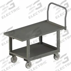 APPROVED VENDOR Platform Truck: 2,000 lb, 48 in L x 30 in W x 37 3/4 in H Deck, Solid, 12 ga Deck (MPN WHPTLUA30486MR95). Key specifications — Side Panel Type: No Side Panels; Brand: APPROVED VENDOR; Color: Gray; Caster/Wheel Configuration: (2) Swivel.
