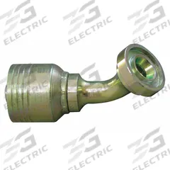 AEROQUIP Hydraulic Flange Fitting: 1 1/4 in Hydraulic Hose I.D., 2 1/8 in Hydraulic Flange Size (MPN 4S20FHA20). Key specifications — attr95970: 45° Elbow; attr95968: Carbon Steel; attr98911: AEROQUIP.