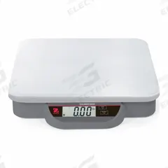 OHAUS Shipping Scale: 165 lb Wt Capacity - Imperial, 11 in Weighing Surface Dp, kg/lb, LCD (MPN i-C12P75). Key specifications — attr1359871: 0.1 lb/0.05 kg; attr1359893: ABS Plastic.