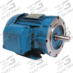 WEG General Purpose Motor: Rigid Base Mount, Totally Enclosed Fan Cooled, 15 hp, 208-230/460V AC (MPN 01536ET3E215TC-W22). Key specifications — Brand: WEG; Nameplate Voltage @ 60 Hz: 208-230/460V AC; Full Load Current @ 60 Hz: 37.7-34.1/17.0 A; Nameplate RPM @ 60 Hz: 3,480 RPM; Motor Enclosure: TEFC.
