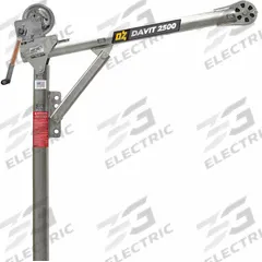 OZ LIFTING PRODUCTS Davit Crane: Steel, Manual, 2,500 lb Max. Load Capacity, 3.8 ft to 5.6 ft (MPN OZ2500DAV). Key specifications — Material: Steel; Brand: OZ LIFTING PRODUCTS; Body Material: Steel.