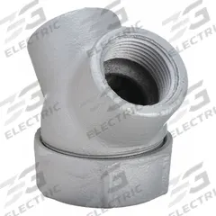 APPLETON ELECTRIC Capped Elbow - Haz Loc: Aluminum, Powder Coated, 1 in Trade Size, NPT (MPN ELBY-100A). Key specifications — Material: Aluminum; Finish: Powder Coated; Ends - Hazardous Fittings: 1 in FNPT x 1 in FNPT; Brand: APPLETON ELECTRIC.