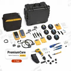 FLUKE Cable Tester Kit: DSX2‑8000 CableAnalyzer™ with Optical Interface, Integrated WiFi, Digital (MPN DSX2-8000OI/GLD). Key specifications — Communication Protocol: Wi-Fi; Manufacturer Part Number: DSX2-8000OI/GLD; Alert Type: Digital Display; Compatible Cable Type: Multi-Conductor; Connector Type: TERA; Digital Memory Capacity: 12,000 Results; Display Screen Type: LCD Touchscreen; Display Type: Digital.