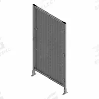 T-Slot Framing System Door: Stand-Alone, Gray, Left Swing, 72 in H x 39 in W x 5 1/2 in D, Mesh (MPN 47796). Key specifications — Finish: Anodized; Brand: FAZTEK; Panel Color: Black; Panel Type: Mesh; Color: Gray; Material: Wire; Mesh Shape: Square; Assembly: Assembled.