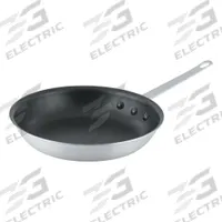 VOLLRATH Fry Pan: Non-Stick, 12 in Top Dia, Aluminum, Silver, Aluminum, NSF Certified, Non-Stick (MPN N7012). Key specifications — Brand: VOLLRATH; Handle Color: Silver; NSF Certified: Yes; Product Type: Fry Pan; Body Color: Silver; Handle Material: Aluminum; Body Material: Aluminum; Handle Type: Riveted.