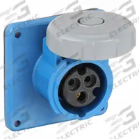 HUBBELL Pin and Sleeve Receptacle: Blue, 250V AC, Three Phase, 16 A_20 A, 2 Pole, 3 Wire (MPN HBL320R6W). Key specifications — Brand: HUBBELL.