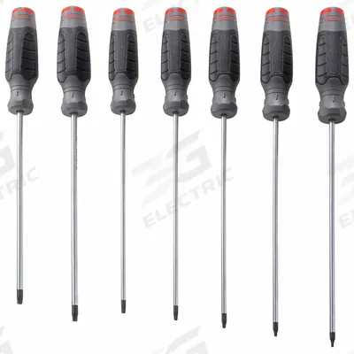 PROTO Screwdriver Sets: 1-10 Pieces, 7 Pieces, Security Torx Tip, 15 1/4 in Overall Lg - General Purpose Screwdriver Sets